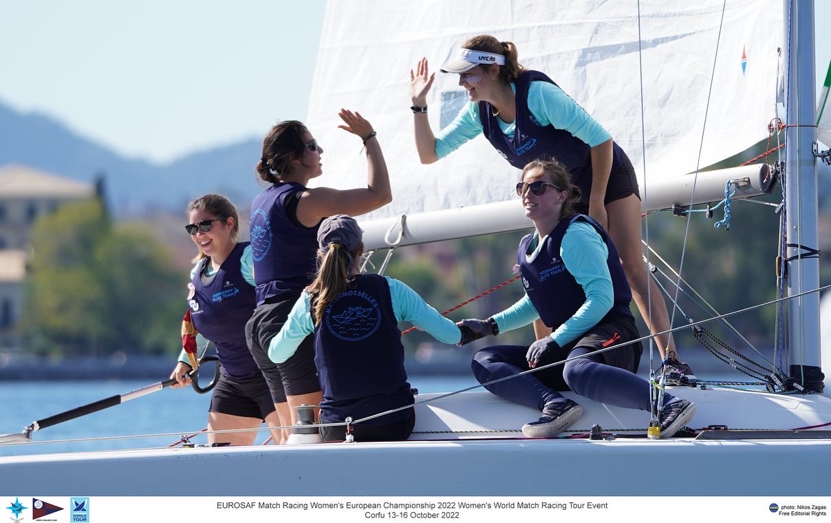 Elena Circiello-Vaillant aux championnats d'europe de Match-Racing, octobre 2022